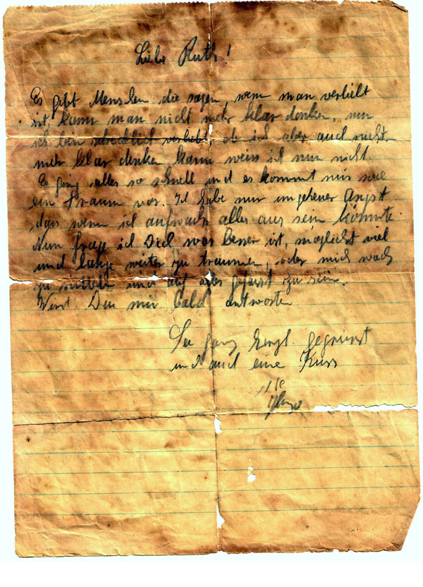 "ברכות לבביות וגם נשיקה". מכתב האהבה שכתב אביה של אסנת לסטר לאמא שלה (צילום: אסנת לסטר)