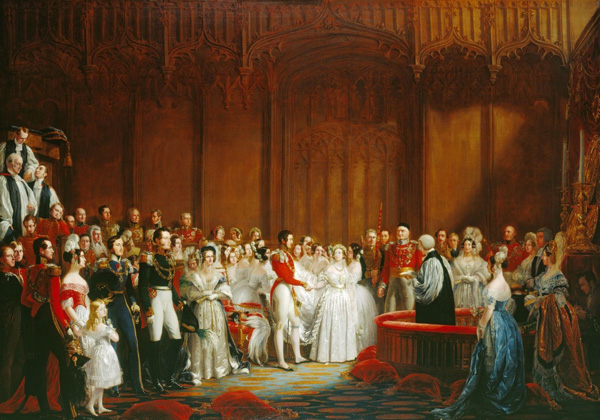 חתונתה של המלכה ויקטוריה, 1840 (ציור: George Hayter)