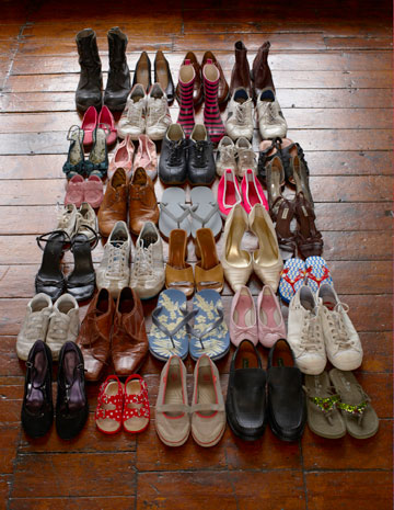 כשיש יותר מדי נעליים, מפרידים לעונות – ומאחסנים את המיותר (צילום: thinkstock)