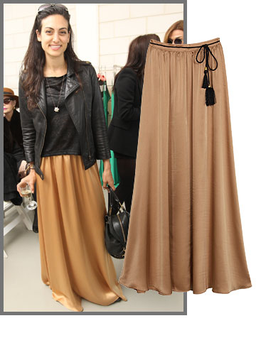מאיה קרמר בחצאית יפהפייה של Made by Lilamist (מחיר: 336 שקל)  (צילום: רפי דלויה, ניר יפה)