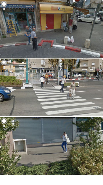חיפה ב-Google Street View. הצעירים של מרכז הכרמל מפתיעים בלבוש אופנתי