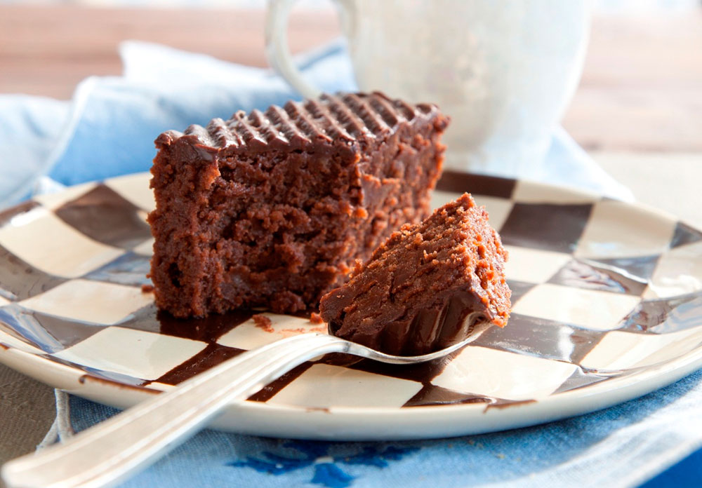 עוגת פאדג' שוקולד כשרה לפסח (צילום: דן לב)