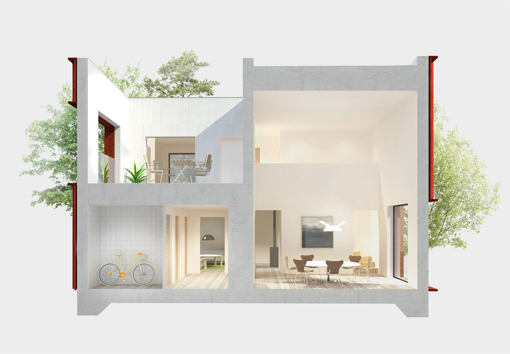 ''בית הקליקים'' השוודי. נבחר בשקלול של 86 אלף בתים שהוצעו למכירה באתר הנדל''ן בשנה שעברה (Tham & Videgard Architects)