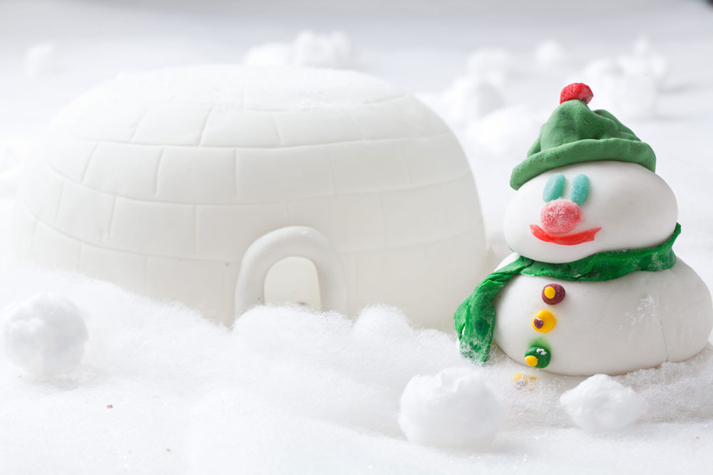 איש שלג ואיגלו מבצק סוכר (צילום: כפיר חרבי)