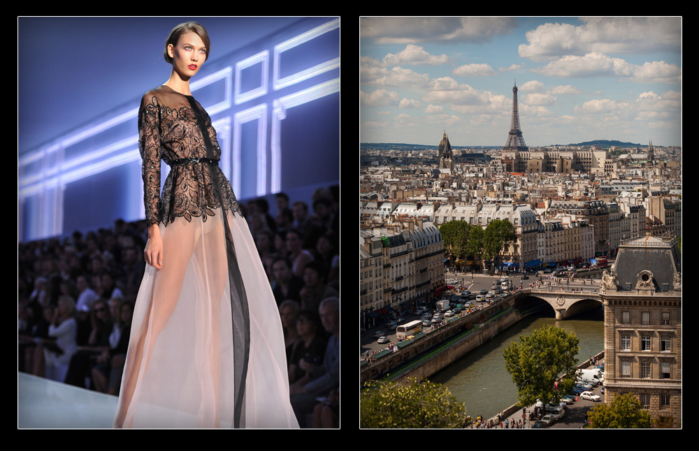 תכירו את פריז של עולם האופנה. משמאל: קרלי קלוס בתצוגה של דיור (צילום: gettyimages, shutterstock)