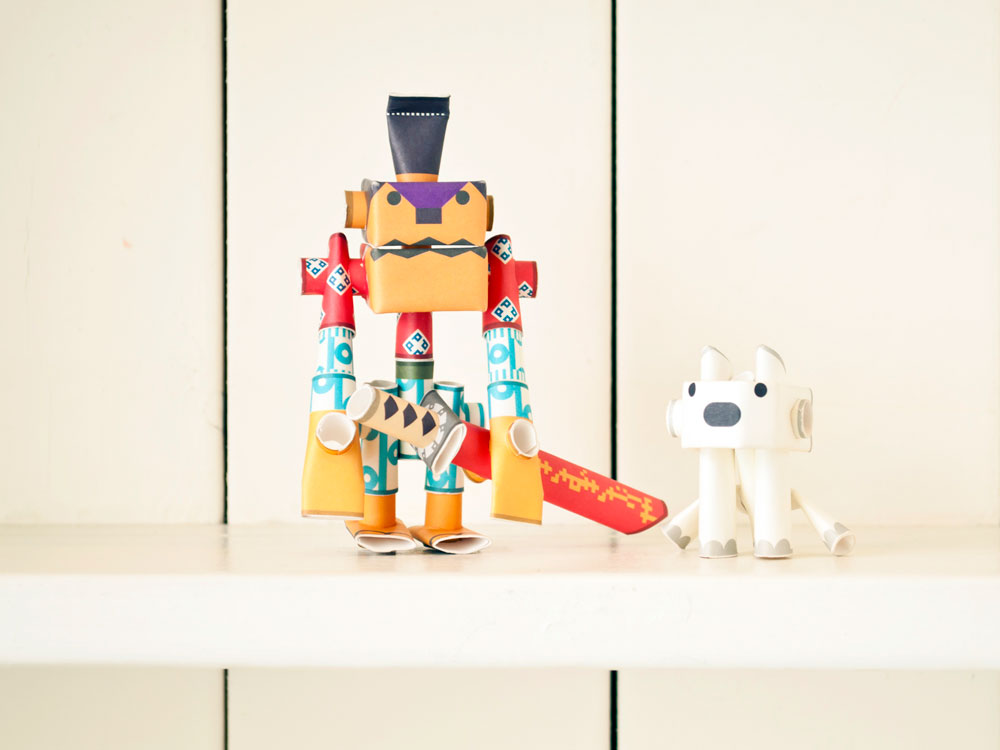  ערכות יצירה מגלילי נייר להכנת רובוטים של המעצב היפני טקאשי טסונודה. כל סט מכיל 2-3 יצורים שמגיעים עם סיפור משעשע לשעות של משחק יצירתי והנאה (צילום: Piperoid Israel)