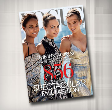 נערות האינסטה על שער גיליון ספטמבר 2014 של מגזין ווג