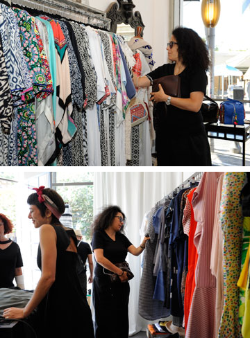 מפשפשת בבגדי מעצבים ישראלים בשוק הפשפשים (צילום: דפנה קפלן)