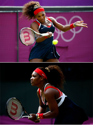 סרינה וויליאמס באולימפיאדת לונדון 2012. אדום זה הצבע שלה (צילום: gettyimages)