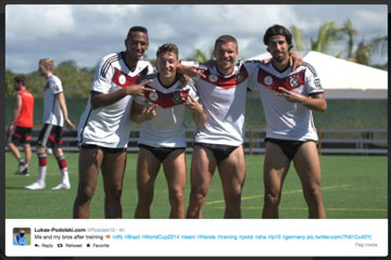 נבחרת גרמניה חושפת רגליים בטוויטר (מתוך טוויטר)