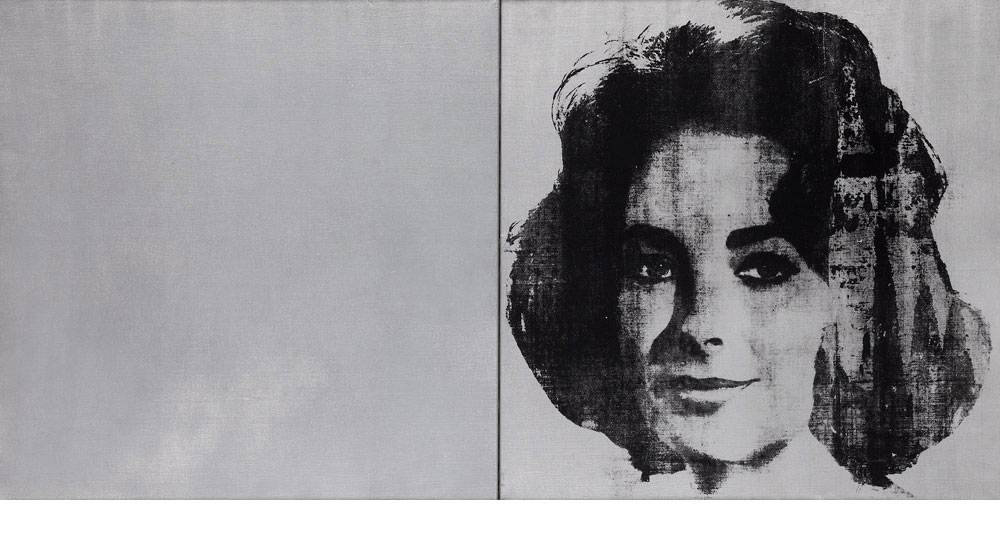 תנועת הפופ-ארט העלתה דימויים מהתרבות הפופולרית לדרגת אמנות. כאן בתמונה אחת הכוכבות הגדולות של אנדי וורהול - אליזבת טיילור. עוד בתערוכה: מרילין מונרו, ג'ודי גארלנד, ג'קי קנדי, אלביס פרסלי ומאו טסה דונג. © 2013, The Andy Warhol Foundation for the Visual Arts, Inc. / Artists Rights Society (ARS), New York (צילום רפרודוקציה: אלעד שריג)