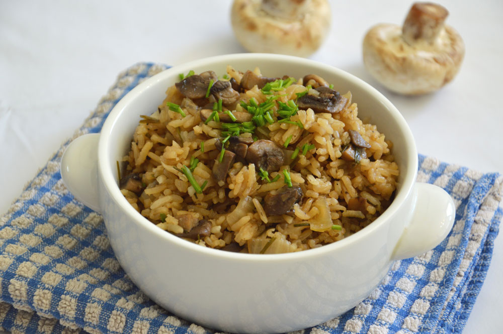 אורז עם פטריות (צילום: אפרת סיאצ'י)