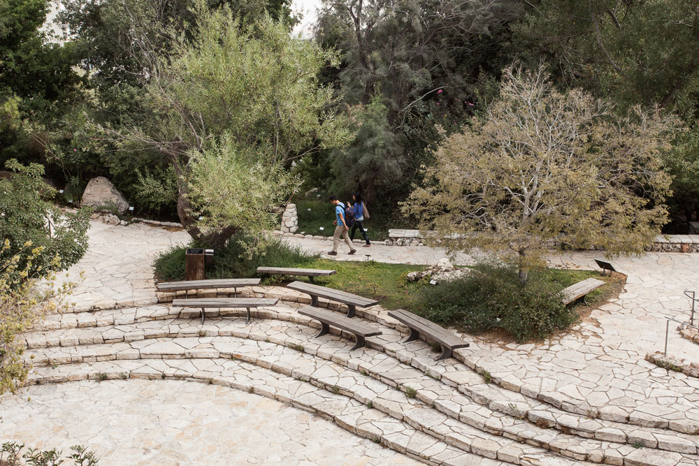 האתר משקיף אל נוף מדבר יהודה וטובל בצמחייה עשירה. בשעות הצהריים מתקבצים כאן סטודנטים. רק מעטים יודעים על הקברים (צילום: טל ניסים)