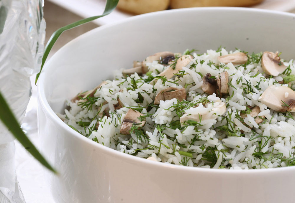 אורז ירוק עם פטריות (צילום: כפיר חרבי, סגנון: דריה קרגולה)