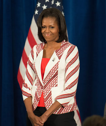 מישל אובמה, 2012. הפכה במהרה לאייקון אופנה ומובילת טרנדים (צילום: gettyimages)