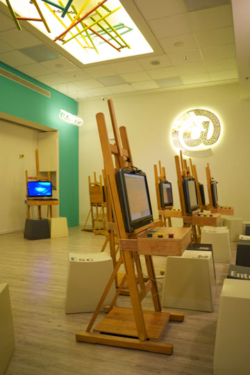חדר האמנות הדיגיטלית (צילום: איתי סיקולסקי)