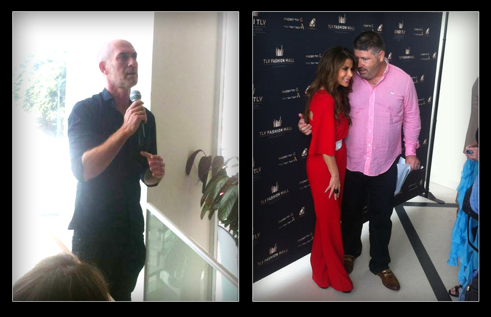 מסיבת העיתונאים להשקת שבוע האופנה גינדי תל אביב. רני רהב ופאולה עבדול (מימין) והמפיק מוטי רייף
