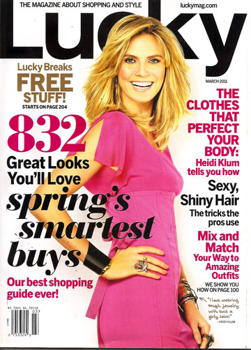 היידי קלום על שער מגזין לאקי. הצלחה מסחררת