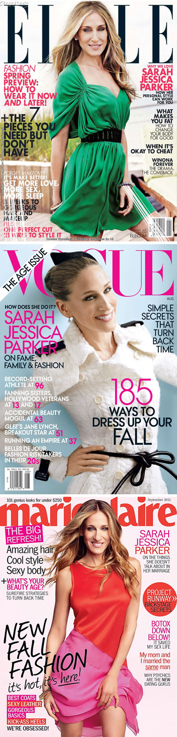 שרה ג'סיקה פרקר. כל שער בכיכובה טיפס למקום השני או השלישי ברשימת הגיליונות הנמכרים של 2011