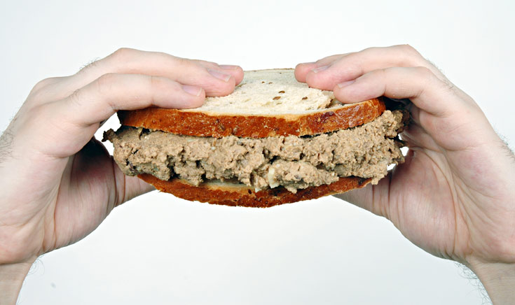 בבקשה, למען הדורות הבאים – מספיק עם הטוסטונים! כבד קצוץ אוכלים עם לחם טרי  (צילום: shutterstock)