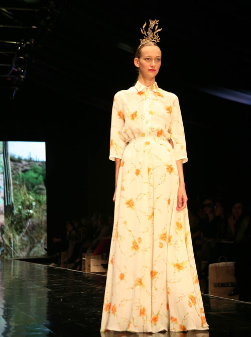 תצוגת האופנה של דורין פרנקפורט בשבוע האופנה שנערך בשנה שעברה בתל אביב (צילום: טל ניסים)