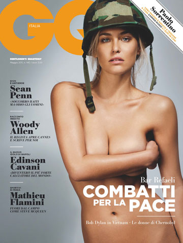 רפאלי מדגמנת על שער מגזין GQ האיטלקי