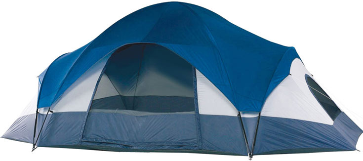 אוהל של ''אצטק'', בשטח 15.5 מ''ר - כמו חדר מרווח. האוהל מחולק לשטח מרכזי משותף ושני ''חדרי שינה''. 1,199 שקלים, בחנויות טיולים ושטח (צילום: ירון גרין)