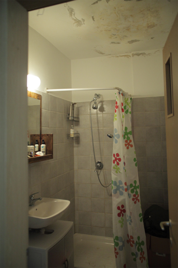 המקלחת בדירה של אייל (צילום: אמית הרמן)