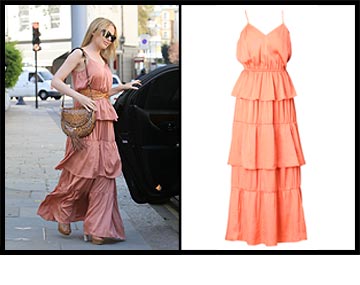 קיילי מינוג תופסת גובה עם שמלת מקסי של H&M (מחיר: 299 שקל) (צילום: splashnews/asap creative, הנס ומוריץ)