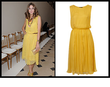 אוליביה פלרמו זורחת בשמלה צהובה של טופ שופ (499 שקל) (צילו: GettyImages)