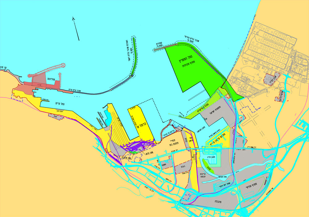 שרטוט הרחבת נמל חיפה חברת נמלי ישראל
