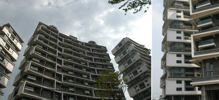 וואנג שו אדריכל זוכה פרס פריצקר vertical courtyard apartments בעיר האנג'זאו