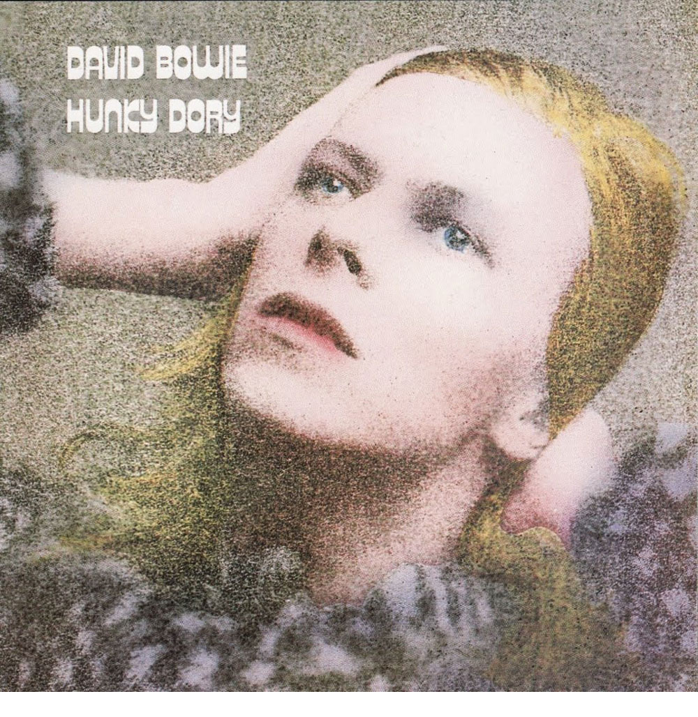 Hunky Dory, 1971. שוב דמות אנדרוגינית, והמעצב שאב השראה מצילום של מרלן דיטריך עטיפות דיוויד בואי hunky dory 1971