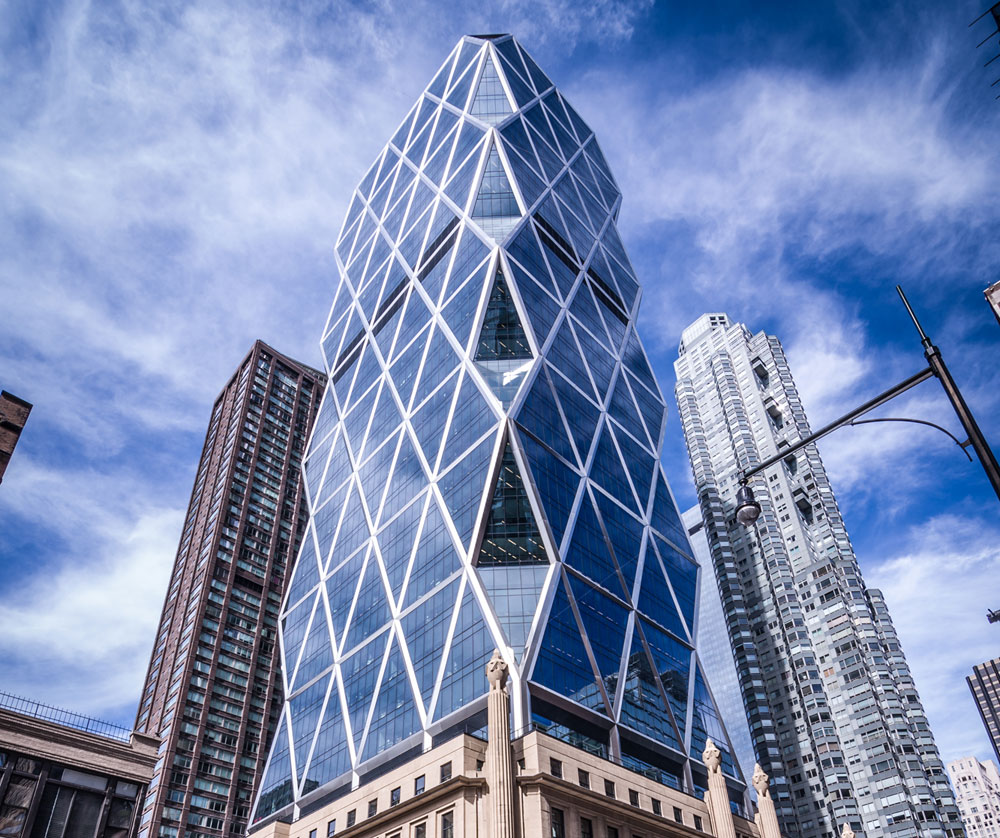 Hearst, המגדל הירוק הראשון בניו יורק. אנשים קק''ל ארכיטקטים מגדלים Hearst Tower