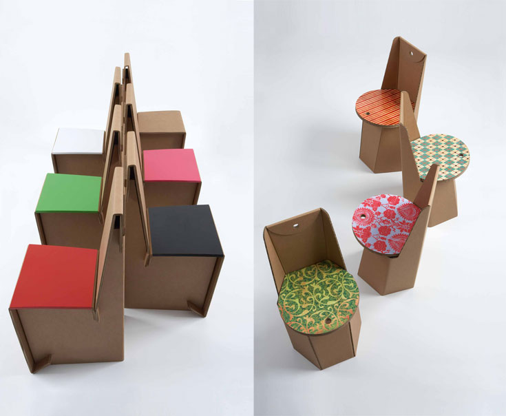 רהיטי קרטון פיטרו KUBEDESIGN