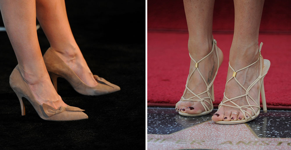 לשימוש המגזינים בלבד גו סטייל סלבס רגליים נעלי עקב קייטי הולמס ג'ניפר אניסטון