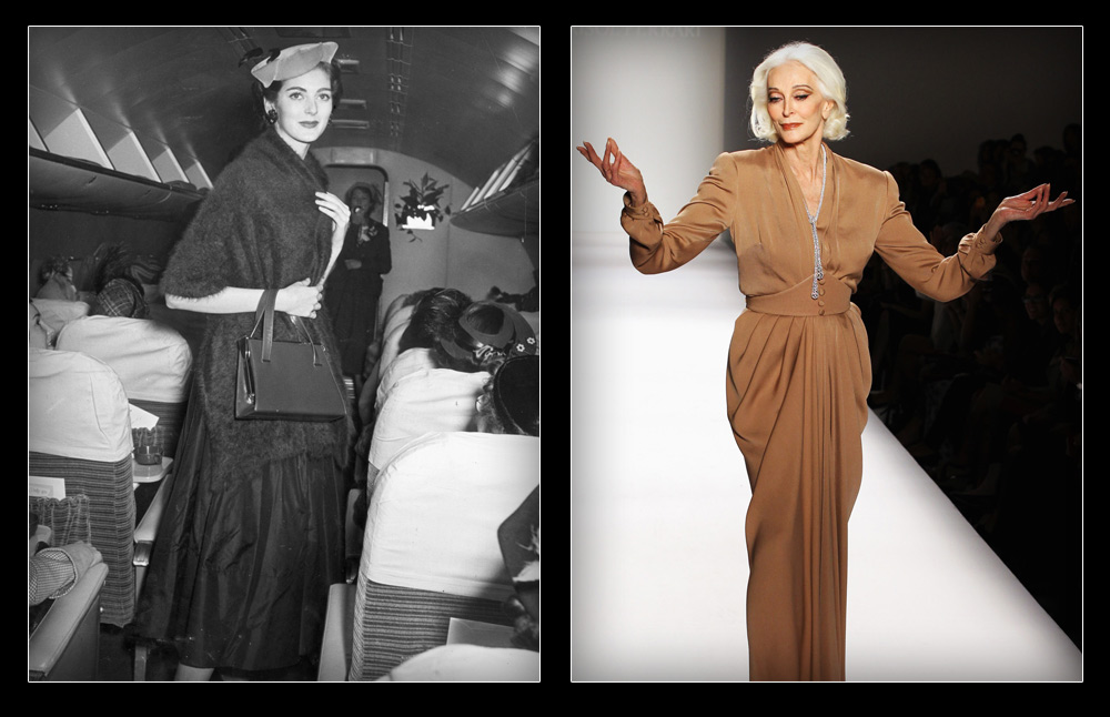 כרמן דלאורפיצ'ה דוגמנית זקנה מבוגרת 2012 1955