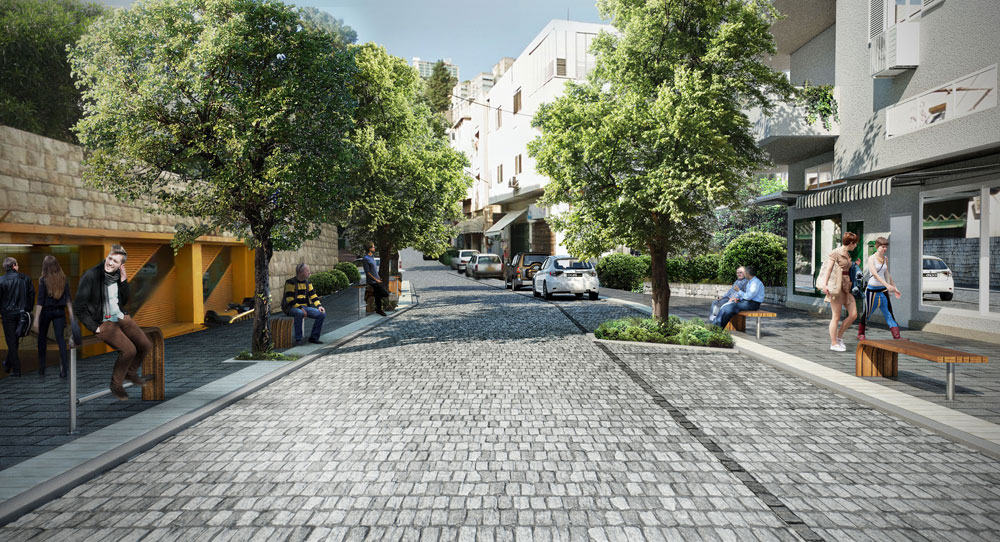 האם זה ייראה כך? התוכנית המקורית לחידוש פניה של הדר היא שאפתנית, אך אין תקציב בשבילה, ולכן מבקשים ''אב אדריכלות'' לחדש כמה מוקדים משמעותיים בשכונה איים של סדר הצעה תכנון הדר חיפה