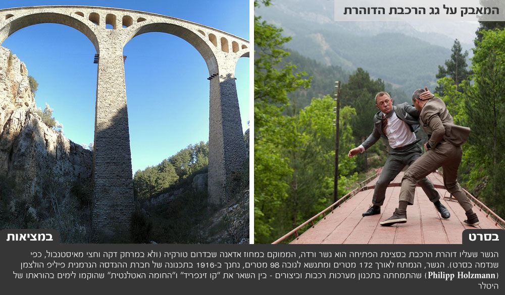 ג'יימס בונד המאבק על גג הרכבת הדוהרת