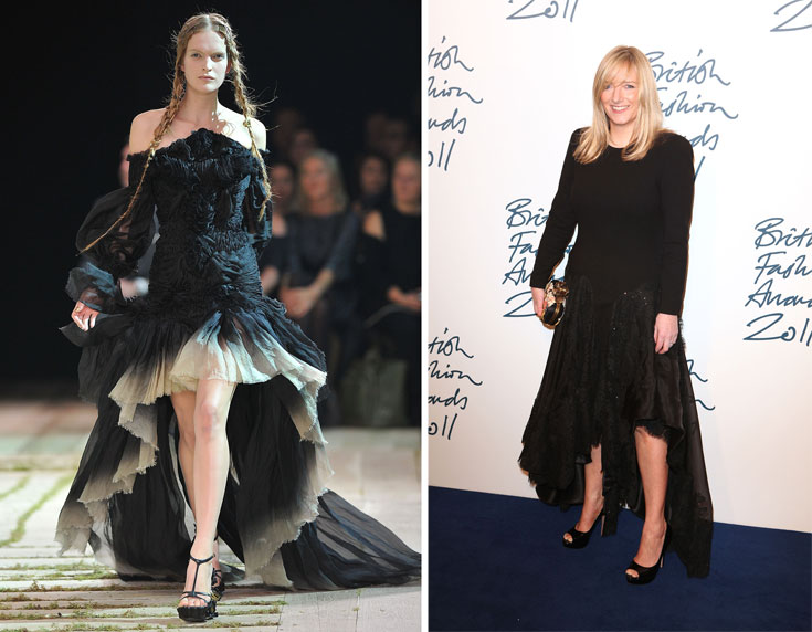 שרה ברטון מעצבת אופנה אלכסנדר מקווין קולקציית אביב קיץ 2011