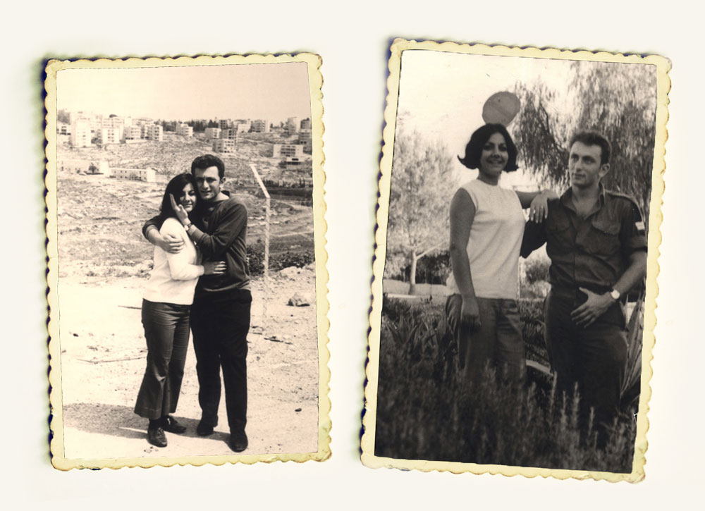היו חברים טובים מהתחלה. אריה ועליזה בצעירותם לשימוש הכתבה בלבד מאה סיפורי אהבה עליזה ואריה גולן