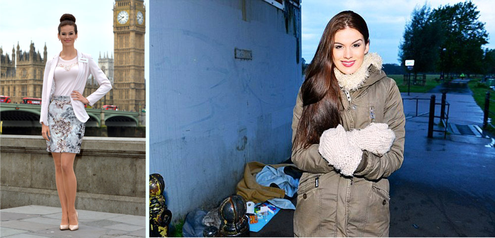 מיס אנגליה קארינה טירל הומלסית