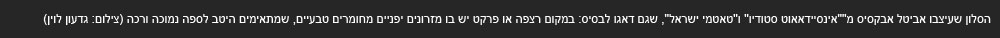הפקה דירת קבלן