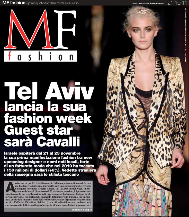 שבוע האופנה תל אביב כתבה עיתון כלכלי מילאנו