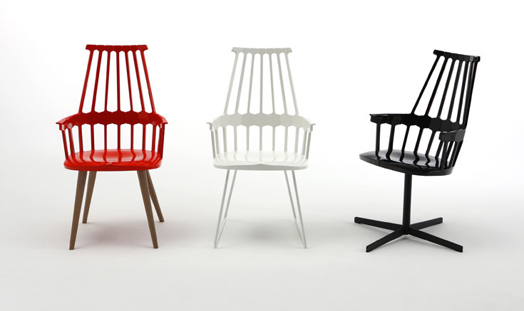 כיסא combak עבור Kartell. תמיד צבעוניות עזה, ושימושיות מובהקת פטריסיה אורקולה patricia Urquiola COMBACK CHAIR
